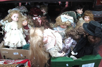 Lot 1355 - Pot Headed Dolls Circa Late XX Century,...
