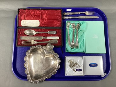 Lot 174 - A Plated Heart Shape Dish, with decorative...