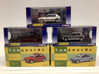 Lot 565 - Five Corgi, Lledo Vanguards 1:43 scale diecast...