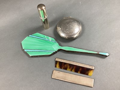 Lot 22 - A Hallmarked Silver and Enamel Dressing Table...