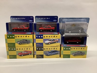 Lot 577 - Nine 1:43rd scale diecast model Ford Sierra...