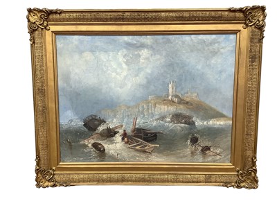 Lot 1173 - English School (XIX Century) Sinking Boat on a...