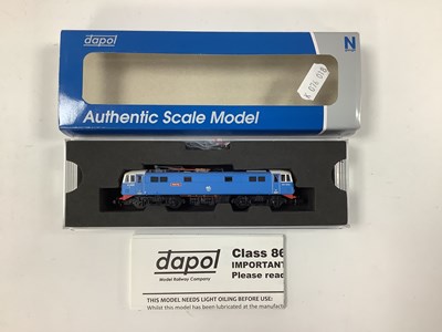 Lot 732 - A boxed Dapol N gauge Class 86 electric...