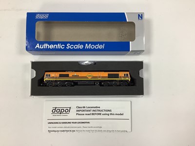 Lot 727 - A boxed Dapol N gauge Class 66 locomotive...