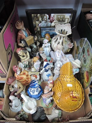 Lot 1137 - Ceramic Figures and Mirrors, including an...