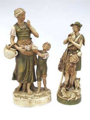 Lot 1032 - A Royal Dux Pottery Figure Group, modelled as...
