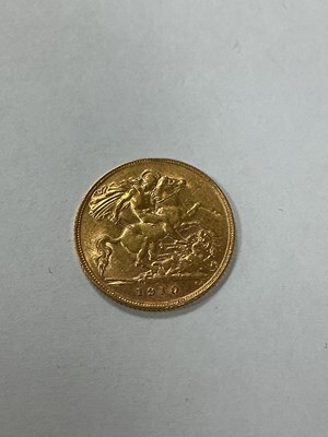 Lot 613 - 1910 Edward VII Gold Half Sovereign.