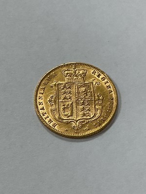 Lot 617 - 1877 Victoria Young Head 'Shield Back' Gold...