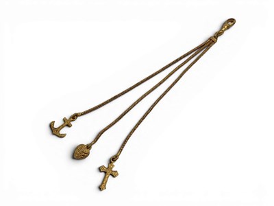 Lot 244 - An Antique Gilt Metal Albertina Style Triple...