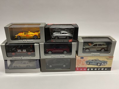 Lot 624 - Eight 1:43rd scale diecast model Porsche and...