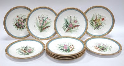 Lot 1049 - Ten Royal Worcester Porcelain Plates, each...