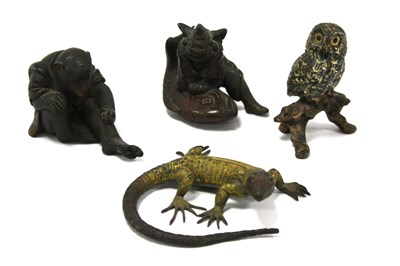 Lot 1259 - An Early XX Century Cold Painted Bronze Model...