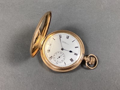 Lot 242 - Waltham; A Gold Plated Hunter Pocket Watch,...