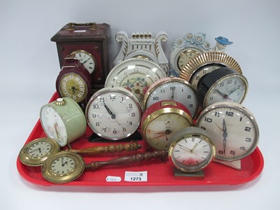 Lot 1273 - Table clock collection, including assorted...