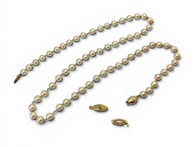 Lot 119 - A Single Strand Pearl Bead Necklace, of...