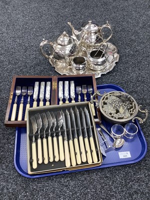 Lot 169 - A Hallmarked Silver Baby's Pusher and Matching...