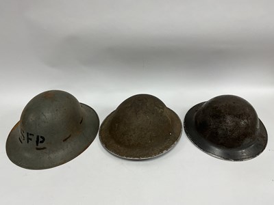 Lot 316 - WWII British Brodie Helmet with Liner &...
