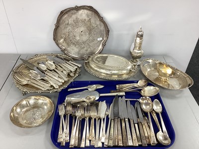 Lot 215 - Plated Ware, including two part canteens of...