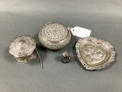 Lot 16 - A Hallmarked Silver Heart Shape Pin Dish,...