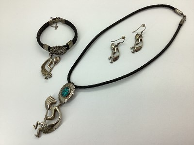 Lot 145 - A Native American Kokopelli Style Necklace,...