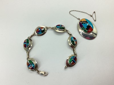 Lot 155 - Timm Lewis; A Native American Style Brooch /...
