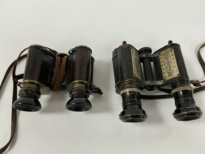 Lot 452 - WWI French Military Huet 7 x Binoculars,...