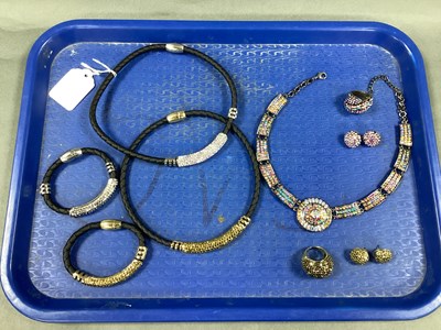 Lot 197 - Butler & Wilson; A Multi Colour Panel Necklace,...