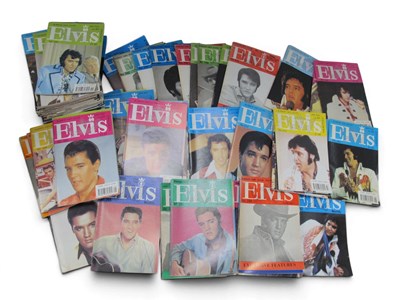 Lot 821 - Lot of 70+ Elvis Presley Monthly Magazines,...