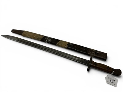 Lot 374 - British Army Pattern 1907 Bayonet & Scabbard,...