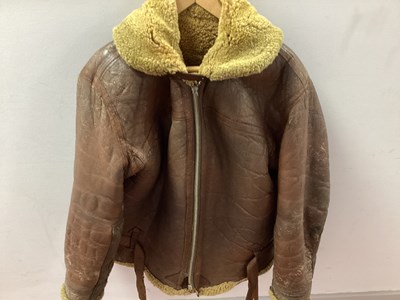 Lot 720 - Vintage RAF Aviator Style Sheepskin Flying...