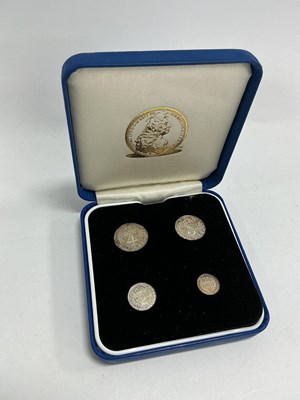 Lot 575 - 1968 QEII Silver Four Coin Maundy Set, cased.