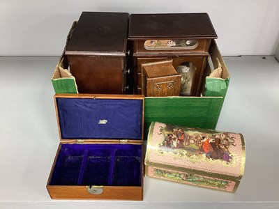 Lot 227 - Musical Jewellery / Trinket Boxes, a mother of...