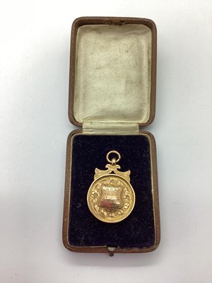 Lot 235 - Bowls Interest; A 9ct Rose Gold Medallion...