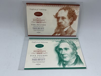 Lot 475 - A Pair Of 2000 Limited Edition GB Banknotes,...