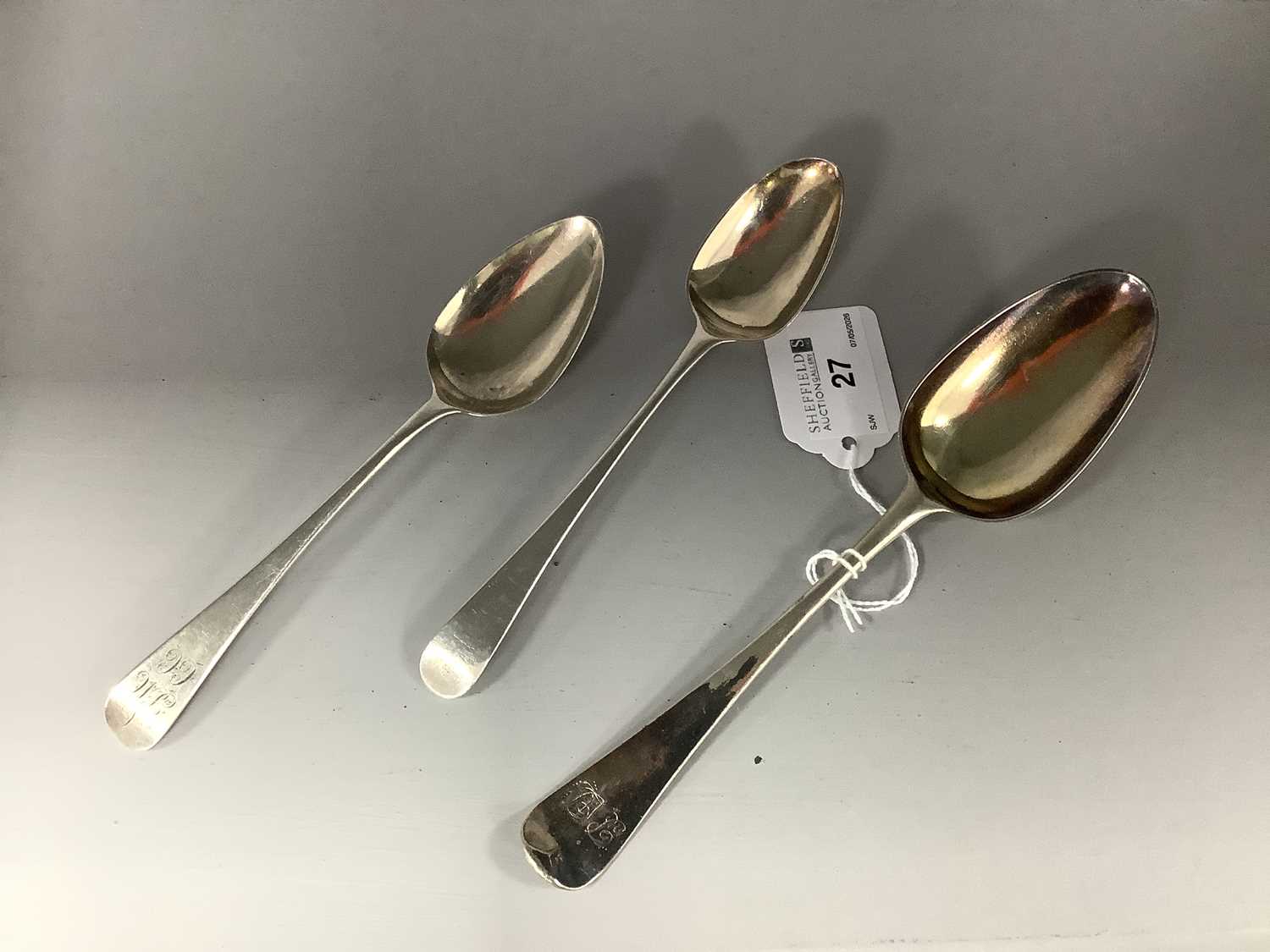 Lot 27 - A Georgian Hallmarked Silver Bottom Struck...