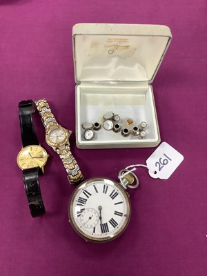 Lot 261 - A Goliath Openface Pocket Watch, the (cracked)...