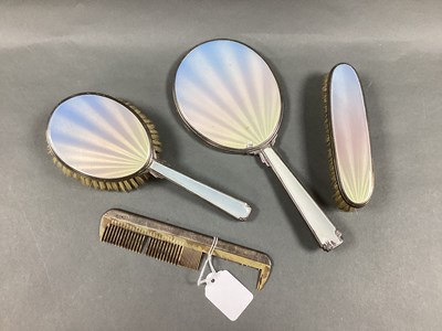 Lot 45 - A Hallmarked Silver and Enamel Backed Three...