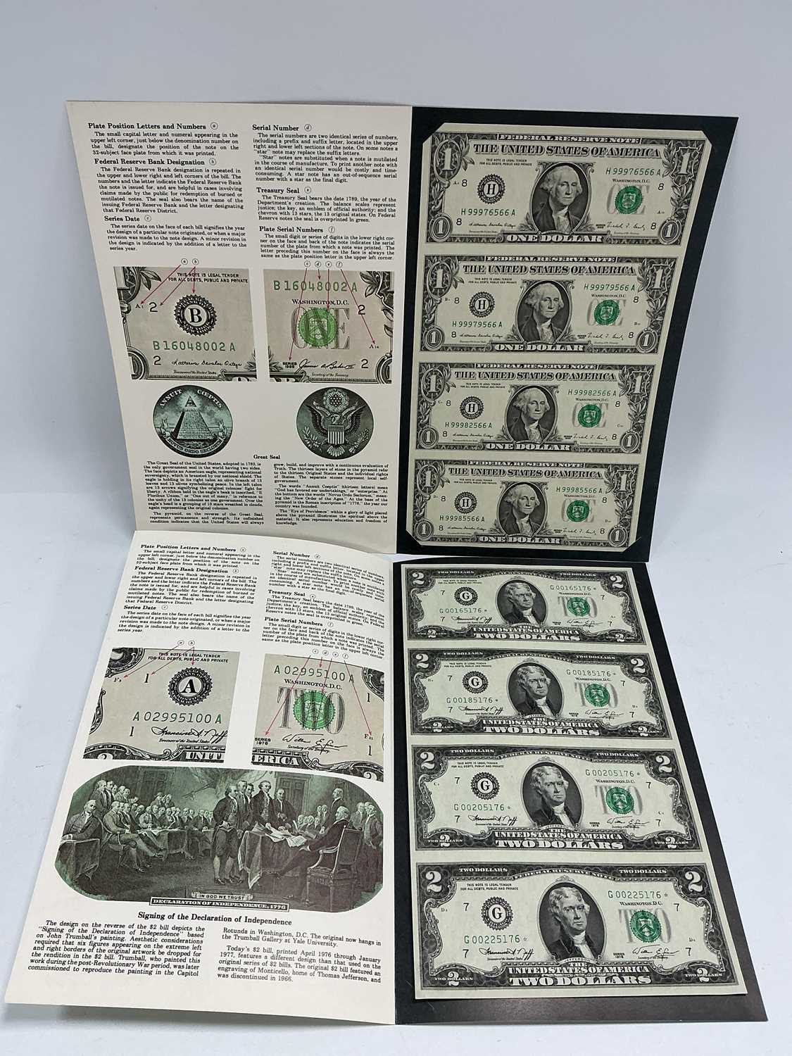 Lot 465 - A Pair of USA Bureau Of Engraving Printing $1...