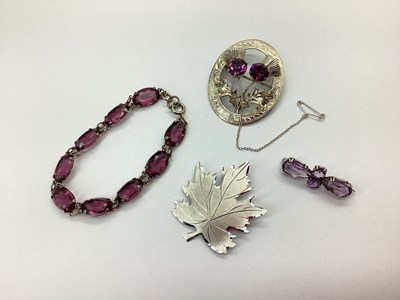 Lot 144 - A Scottish Hallmarked Silver Thistle Design...
