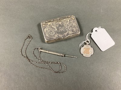 Lot 63 - A Hallmarked Silver Sliding Tooth Pick, on a...