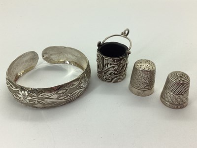 Lot 69 - A Decorative Vintage Cuff Bangle, stamped "830"...