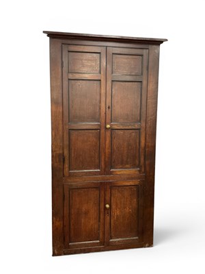Lot 1457 - An Early XIX Century Oak Double Corner...