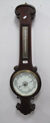 Lot 1145 - Late XIX Century Mahogany Banjo Barometer,...
