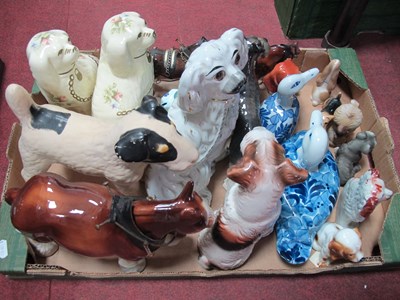 Lot 1125 - Beswick Airedale Terrier, 8cm high, other dogs,...