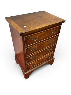 Lot 1532 - Small Reproduction Mahogany Bedside Chest of...