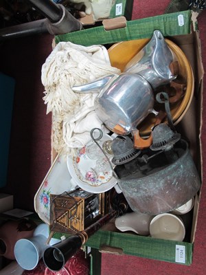 Lot 1124 - Two Mixing Bowls, Picquot teapots, lamps, etc:-...