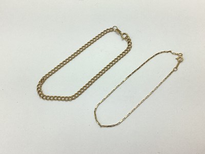 Lot 125 - A Dainty 9ct Gold Double Curb Link Bracelet,...