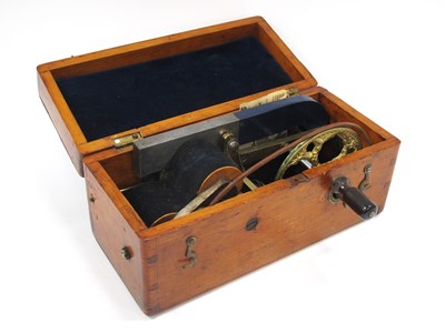 Lot 1351 - A Victorian Cased Shock Machine.