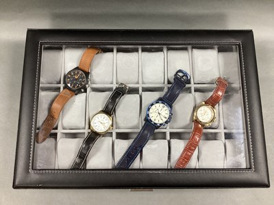 Lot 198 - A Twenty Four Section Multi Watch Display Case,...