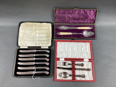 Lot 50 - A Set of Six Hallmarked Silver Pistol Handle...